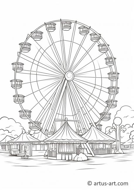 Oktoberfest Riesenrad Ausmalbild
